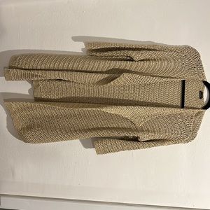 Beige/gold knit 3/4 Sweater